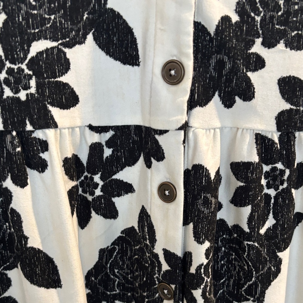 LuLaRoe Black and White Floral Mini Dress - Picture 3 of 3
